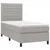 shumee Box spring postelja z vzmetnico svetlo siva 90x190 cm blago
