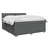 vidaXL Postelja boxspring z vzmetnico Temno siva 180 x 200 cm Blago