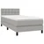 Vidaxl Box spring postelja z vzmetnico LED svetlo siva 80x200 cm blago