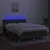 vidaXL Box spring postelja z vzmetnico LED temno siva 140x200 cm blago
