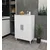 Hanah Home višenamenski ormarić 3 Raf 2 Kapak, 65 cm, beli