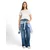 TOM TAILOR DENIM Majica  svetlo modra / off-bela