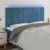 Vidaxl LED posteljno vzglavje temno modro 180x5x118/128 cm žamet