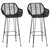 Barski stolac 2 pcs 55 x 52 x 105 cm Ratan i čelik
