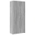 Visoka komoda siva boja hrasta 80 x 42,5 x 185 cm drvena