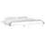 Vidaxl LED posteljni okvir bel 140x190 cm trden les