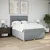Vidaxl Box spring posteljni z vzmetnico svetlo siv 140x190 cm blago