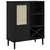 Visoka komoda SENJA crna izgled ratana 90x40x112 cm borovina