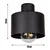 Zidna lampa 1xE27/20W/230V crna