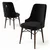 HANAH HOME Set 4 stolice Pare Black Brown