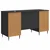 Stol s policom Crna 142,5 x 50 x 75 cm Konstruirano drvo