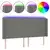 LED uzglavlje tamnosivo 183 x 16 x 118/128 cm od tkanine