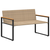klupa s jastukom Bež i krem bijela 115 x 65 x 72 cm Ratan