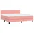 Vidaxl Box spring postelja z vzmetnico roza 180x200 cm žamet