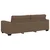 Vidaxl Trosed kavč rjav 220x77x82 cm blago