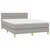 Vidaxl Box spring postelja z vzmetnico LED svetlo siva 140x190cm blago