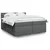 Vidaxl Box spring postelja z vzmetnico temno siva 200x200 cm blago