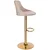 shumee Barski stol Cydro Gold Beige žamet