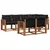 Set vanjskih sofa s jastukom 7 pcs Prirodna i crna