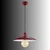Opviq luster Firfir-20102, 1 × E27, bordo