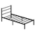 Hanah Home Ram za krevet Basic, 100x200 cm,Crni