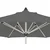 Gardenson Senčnik Acapole, Antracit, 300 Cm