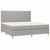 Vidaxl Box spring postelja z vzmetnico LED sv. siva 200x200 cm blago