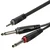 Avdio kabel Jack 3.5 stereo/2 x Jack 6.3 mono 6m Roxtone SAYC130L6