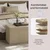 Songmics Shranjevalna klop 38x110x38 cm rjava