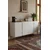 Hanah Home komoda Poli 150, 150 cm, bela / zlatna