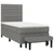 Vidaxl Box spring postelja z vzmetnico temno siva 90x190 cm blago