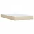 Vidaxl Box spring postelja z vzmetnico krem 120x200 cm blago