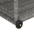 Vidaxl Barski voziček siv 100x45x83 cm poli ratan
