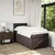 Vidaxl Box spring postelja z vzmetnico temno rjava 100x200 cm blago
