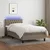 Vidaxl Box spring postelja z vzmetnico LED taupe 90x200 cm blago
