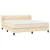 vidaXL Box spring postelja z vzmetnico krem 180x200 cm blago