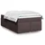 Vidaxl Box spring postelja z vzmetnico temno rjava 120x190 cm blago
