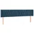 shumee Box spring postelja z vzmetnico temno modra 200x200 cm žamet