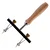 Adjustable dough cutter, smooth blade, brass - Zokura