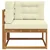 Vanjska kutna sofa Prirodna