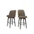Hanah Home set barskih stolica Evax, 6 kom, kapućino / crni