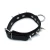 Kiotos Leather Spiked Collar with O-Ring Black