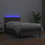 Krevet box spring s madracem LED sivi 100x200cm od umjetne kože