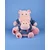 Plyšový hrošík s džínsovou košeľou Pink Mallow Hippo Histoire d’ Ours ružový 38 cm od 0 mes