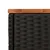 Vrtni bočni stol s drvenom pločom crni 58x27,5x55 cm poli ratan