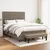 Vidaxl Box spring postelja z vzmetnico taupe 140x190 cm blago