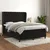 Vidaxl Box spring posteljni z vzmetnico črn 140x190 cm žamet