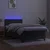vidaXL Box spring postelja z vzmetnico LED temno siva 80x200 cm žamet