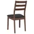 Vidaxl Jedilni stoli z blazinami 2 kosa Brown Solid Wood Rubber
