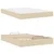 Okvir kreveta s madracem 2 pcs Krema tkanina